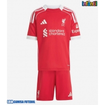 Camisa de Futebol Liverpool Ryan Gravenberch #38 Equipamento Principal Infantil 2025-26 Manga Curta (+ Calças curtas)